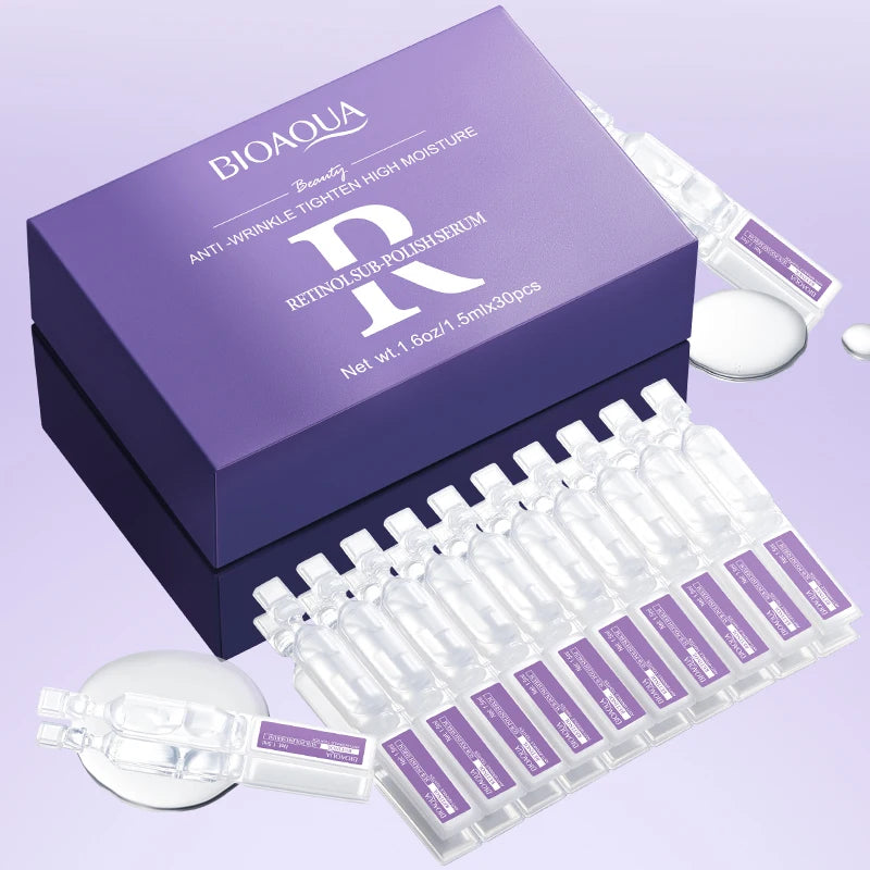 30 pz BIOAQUA Retinolo Vitamina C Siero Viso Set Anti Rughe Anti-età Idratante Sbiancamento Kit Essenza Per Il Viso Cura Della Pelle