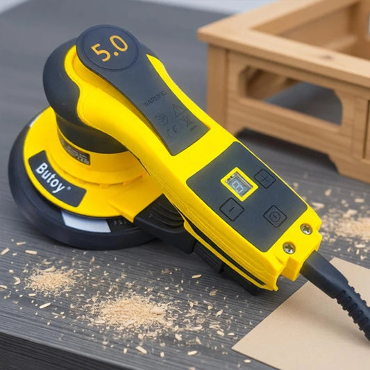 Levigatrice e lucidatrice eccentrica senza spazzole, 5,0 mm, 360 W, smerigliatrice orbitale, per legno, automobili, levigatrice orbitale a velocità variabile con 7 marce