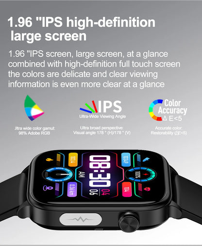 2025 Nuovo AI Diagnosi Lipidi nel sangue Acido urico Test di composizione corporea Smart Watch per uomo ECG + PPG Chiamata Bluetooth Salute Smartwatch