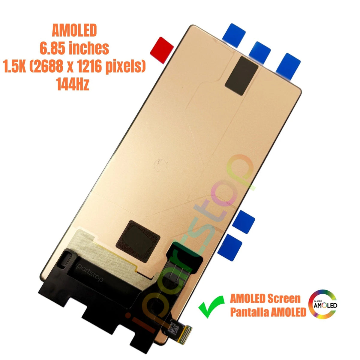 Display di Ricambio iParts per ZTE nubia RedMagic 10 10S Pro NX789J Red Magic 10 10S Pro+ AMOLED 144Hz Touch Screen Assembly OEM