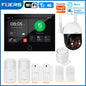 FUERS Sistema di Allarme Domestico 4G con Schermo TFT da 7 Pollici G70 Sistema di Allarme Antifurto Wireless GSM WiFi Compatibile con Tuya Smart