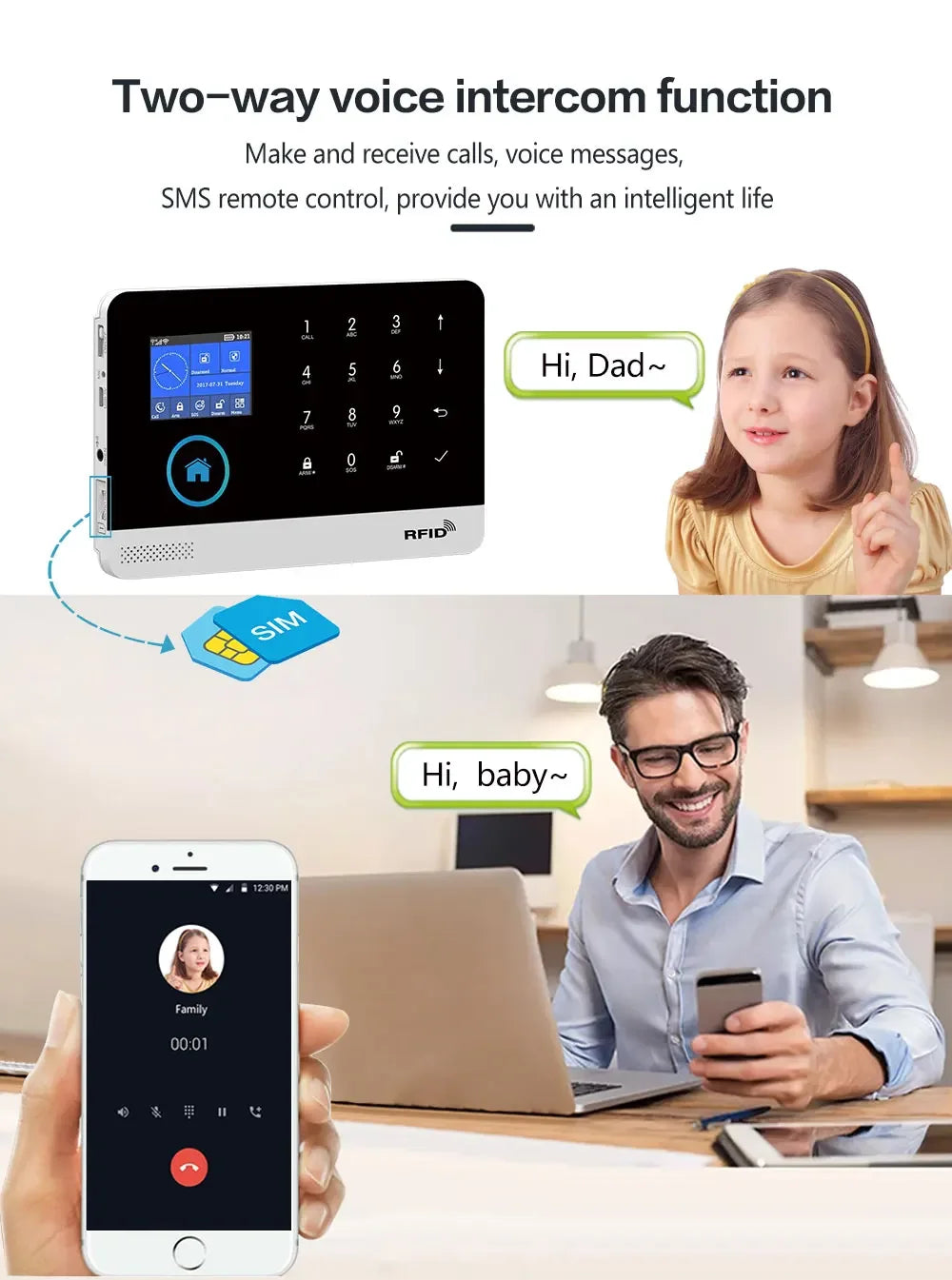 Sistema di allarme PGST ultima versione, WiFi, 4G, allarme di sicurezza domestica intelligente Tuya, controllo vocale intelligente Alexa, funzione push APP