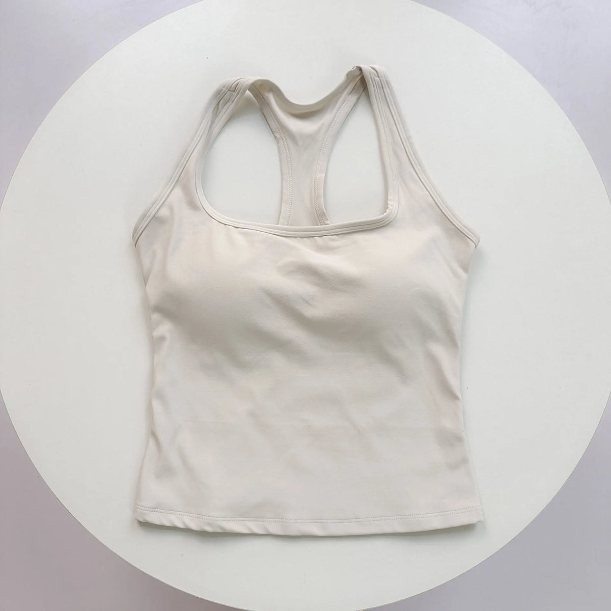 Reggiseno sportivo da donna con scollo quadrato e schiena incrociata, con imbottiture fisse antiurto per yoga, pilates, corsa e palestra