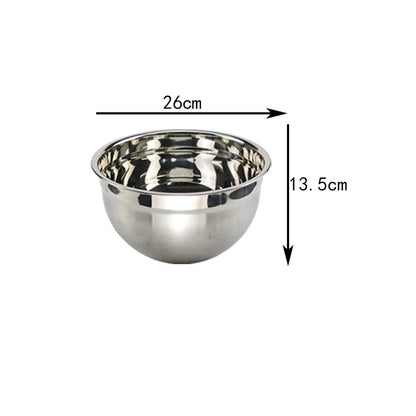 Ciotole per miscelazione in acciaio inossidabile (set da 7) Set di ciotole per insalata di frutta Set di ciotole per riporre utensili da cucina da cucina 18/20/22/24/26/28/30 cm