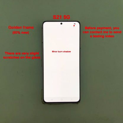 Display LCD Super AMOLED per Samsung S21 5G G990F G991F G991U G991B/DS, Schermo Touch Digitizer 6.2'' con Difetti, Ricambio Schermo