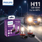 Philips H11 12V 55W PGJ19-2 VisionPlus 3250K Luce intensa Fino al 60% Visione Alogena Lampade per auto originali Faro 12362VPS2