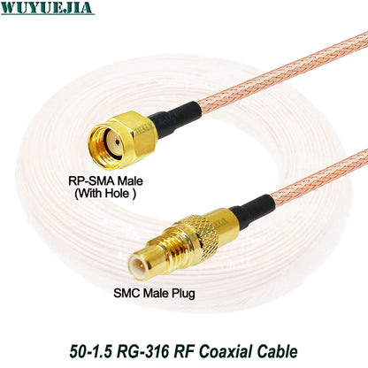 Linea di collegamento SMA a SMC Interfaccia RF SMC Spina maschio SMA a prolunga jack femmina SMC Cavo coassiale adattatore RF 50-1,5 RG-316