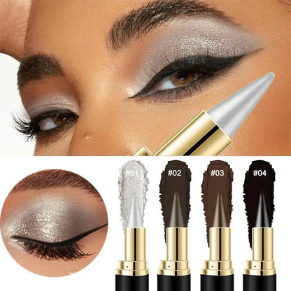 Matita Gel Eyeliner Impermeabile Opaca Nera Bianca Liscia Altamente Pigmentata Anti-sbavatura Stick Ombretto Multiuso Cosmetico per Trucco Occhi