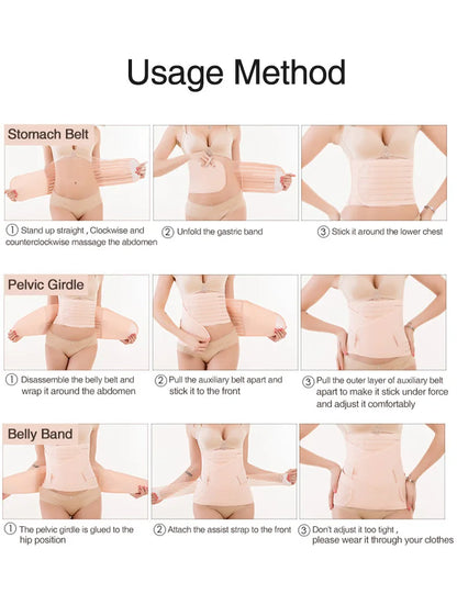 3in1 Corsetto Dopo Il Parto Fascia Pancia Donne Incinte Pancia Pancia Pancia Pelvi Cintura Avvolgente Vita Trainer Recupero Fasciatura Cinghia Body Shaper