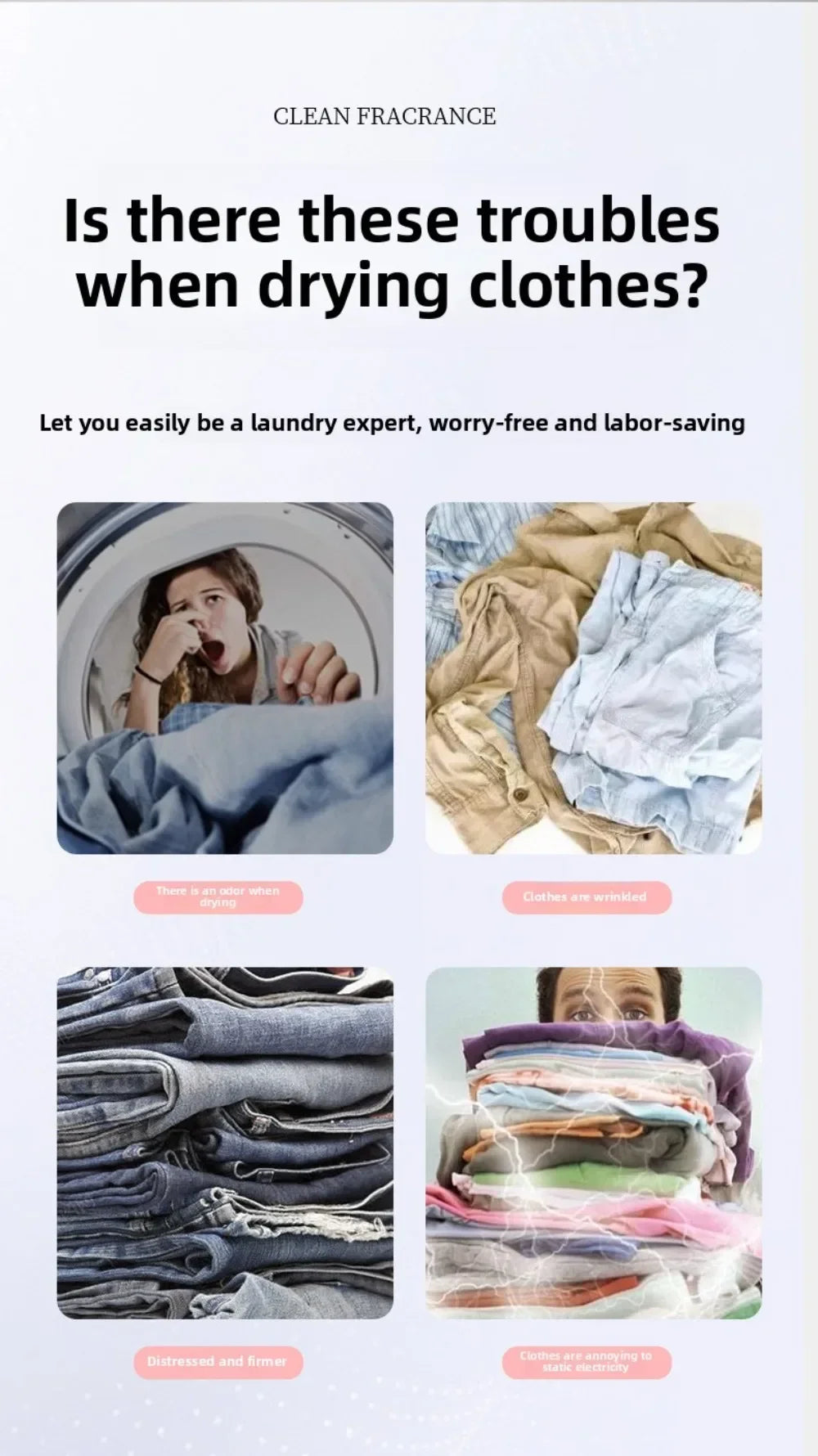 Abbigliamento protettivo profumato con perle profumate, perle booster per il bucato, booster per il bucato, lavanda, cocco, camera di asciugatura, disinfettante