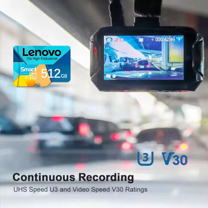 Scheda Micro SD ad alta velocità Lenovo 1TB 512GB Supporta 4K Ultra HD 128GB 64GB 256GB Memoria Flash per Drone Telefono Telecamera di Sicurezza CCTV