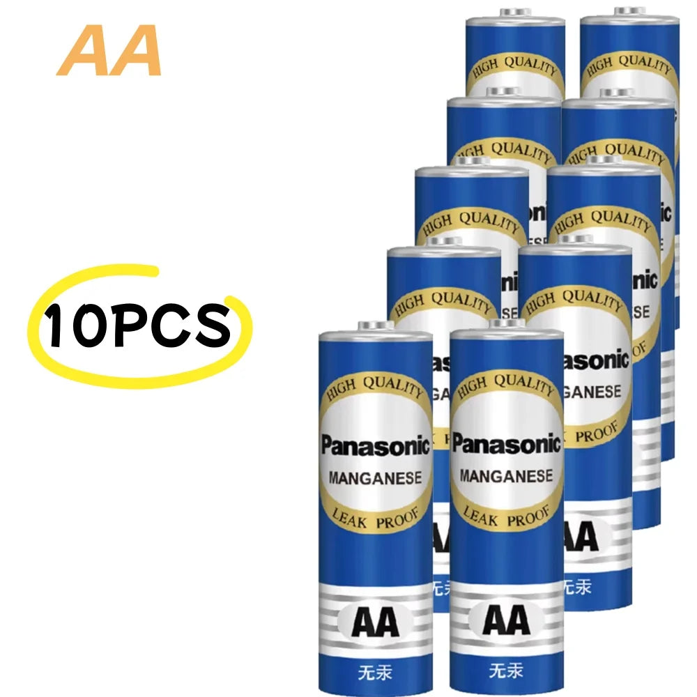 Batterie al carbonio usa e getta Panasonic 1.5V AAA AA ad alta capacità, adatte per giocattoli, telecomandi, mouse wireless, ecc.
