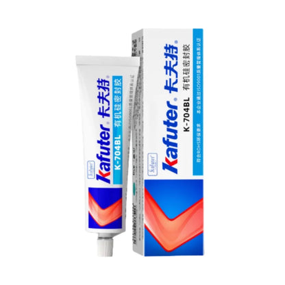 Kafuter K-704 Sigillante Siliconico a Polimerizzazione Neutra, Adesivo Impermeabile RTV per Sigillatura di Vetro, Metallo e Ceramica