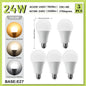 Set di 5 Lampadine LED E27 da 20W, 18W, 15W, 12W, 10W, 9W, 8W, AC220V, Potenza Reale, A60 A80, per Soggiorno e Casa