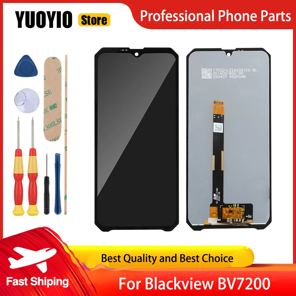 Display LCD Originale Blackview BV7200 e Assemblaggio Digitalizzatore Touch Screen per Sostituzione Display LCD + Strumenti