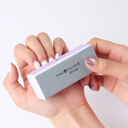 4 blocchi abrasivi per unghie in spugna, colorati, per levigare, lucidare e limare le unghie. Strumento professionale per manicure, con 4 facce, modello 2028.