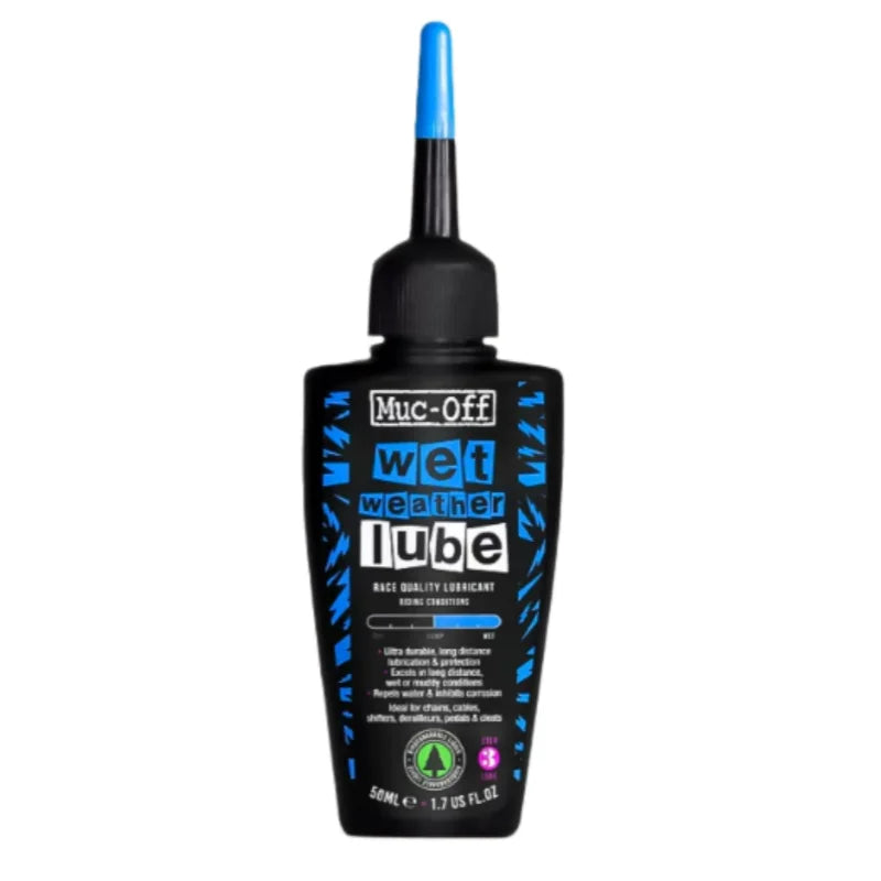 Lubrificante per Catene Muc-Off 50ml, per Uso a Secco o Bagnato, Adatto a Tutte le Condizioni Atmosferiche, Riduce l'Attrito e Garantisce Cambi Fluidi per Biciclette da Strada e MTB