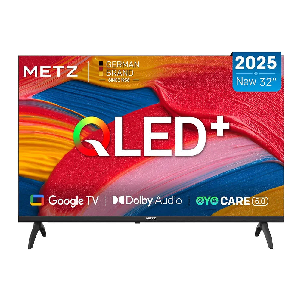 TV Smart LED Metz QLED 32" 40 Pollici Google Tele HDR 10 Audio Dolby Bluetooth 5.1 Sintonizzatore per la Salute degli Occhi 2025 32Mqf7030Z