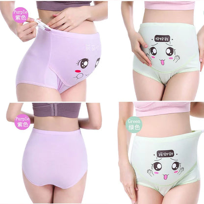 Mutandine di cotone per la biancheria intima di maternità incinta Mutandine vestiti per le donne incinte Slip di gravidanza Intimo di maternità a vita alta