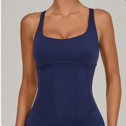 Regolabile Indietro Fitnes Donna Body Corsetto Yoga Set Push Up Palestra Tuta intera Tuta da allenamento Abbigliamento attivo femminile XP274