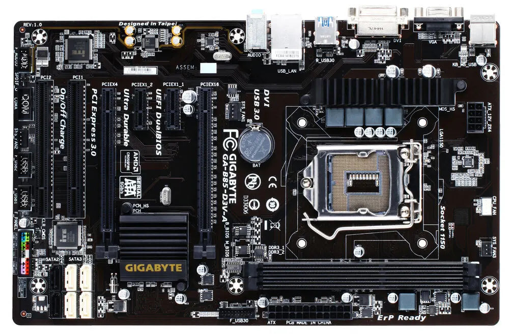 Scheda Madre GIGABYTE GA-B85-D3V 1150 DDR3 32GB Intel B85 Compatibile con CPU Core 4170 4370 4130 4770 4570 4590 4790 ATX