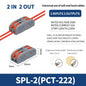 Mini connettori per cavi a cablaggio rapido 1/2/3/4/5 vie SPL Splitter compatto universale Conduttori elettrici Morsettiera domestica push-in