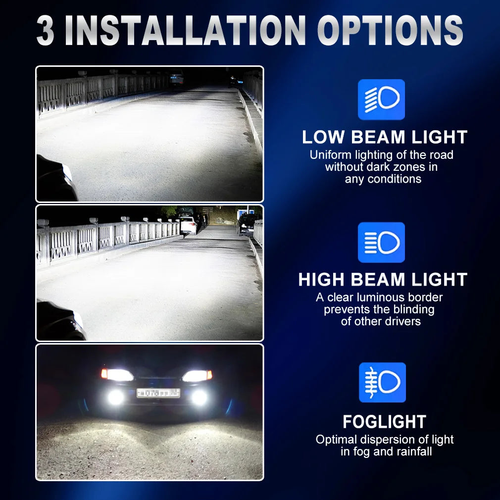 XSTORM H1 Faro LED Canbus 20000LM 80W H11 H4 Lampadine a LED Auto H7 Faro Fendinebbia 8CSP Chip Autor Lampade Plug & Play