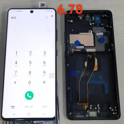 Display LCD AMOLED G998 per Samsung S21 Ultra 5G G998U, Schermo Touch con Digitalizzatore per Samsung S21 Ultra G998B con Cornice