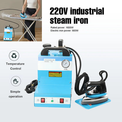 Ferro da Stiro Elettrico 1600W 220V, Macchina da Stiro a Pressione Verticale, Ferro da Stiro a Vapore Industriale ad Alta Potenza