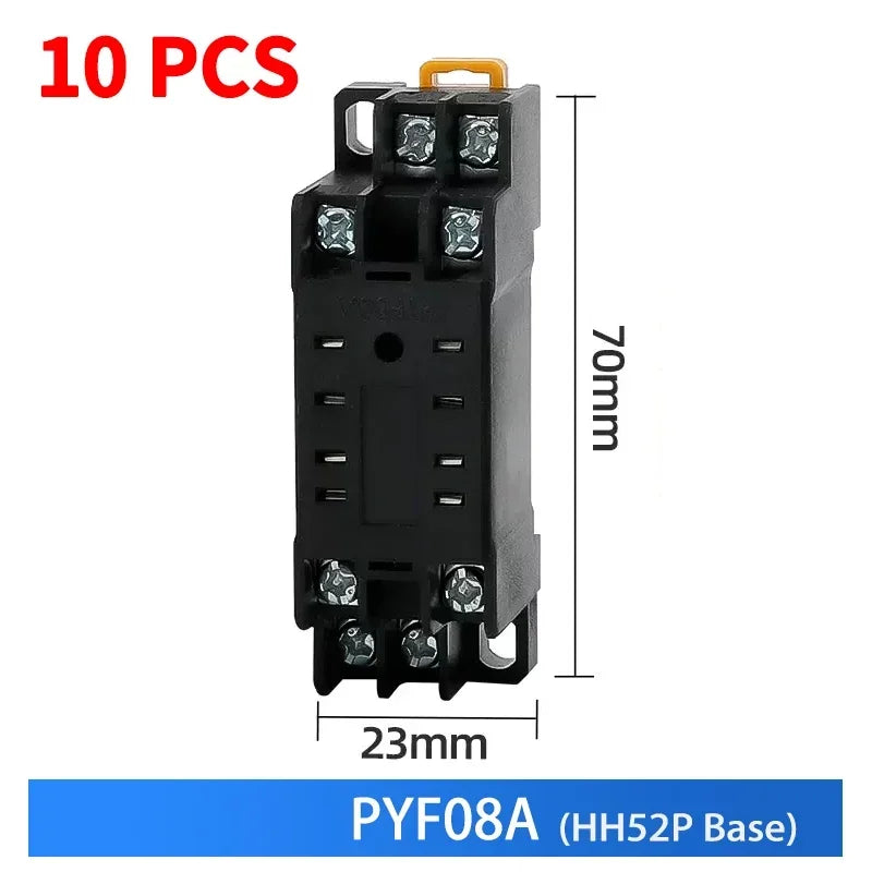 10 pz per relè di controllo miniaturizzati all'ingrosso piccolo relè intermedio AC 12V DC C24 AC220 HH52P HH53P HH54P HH62P HH63P HH64P