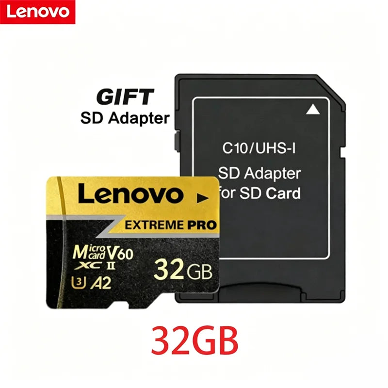 Scheda Micro SD Lenovo 1TB, Scheda di Memoria TF 256GB 512GB Classe 10 U3 A2 ad Alta Velocità per Registrazione Video 4K per Dash Cam, Fotocamera, Drone, Telefono