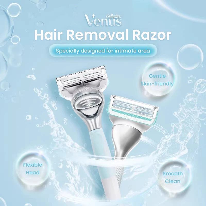 Gillette Venus Rasoio per toelettatura intima per donne Peli e pelle pubbliche con depilazione con barra di irritazione brevettata