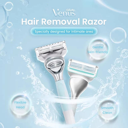 Gillette Venus Rasoio per toelettatura intima per donne Peli e pelle pubbliche con depilazione con barra di irritazione brevettata