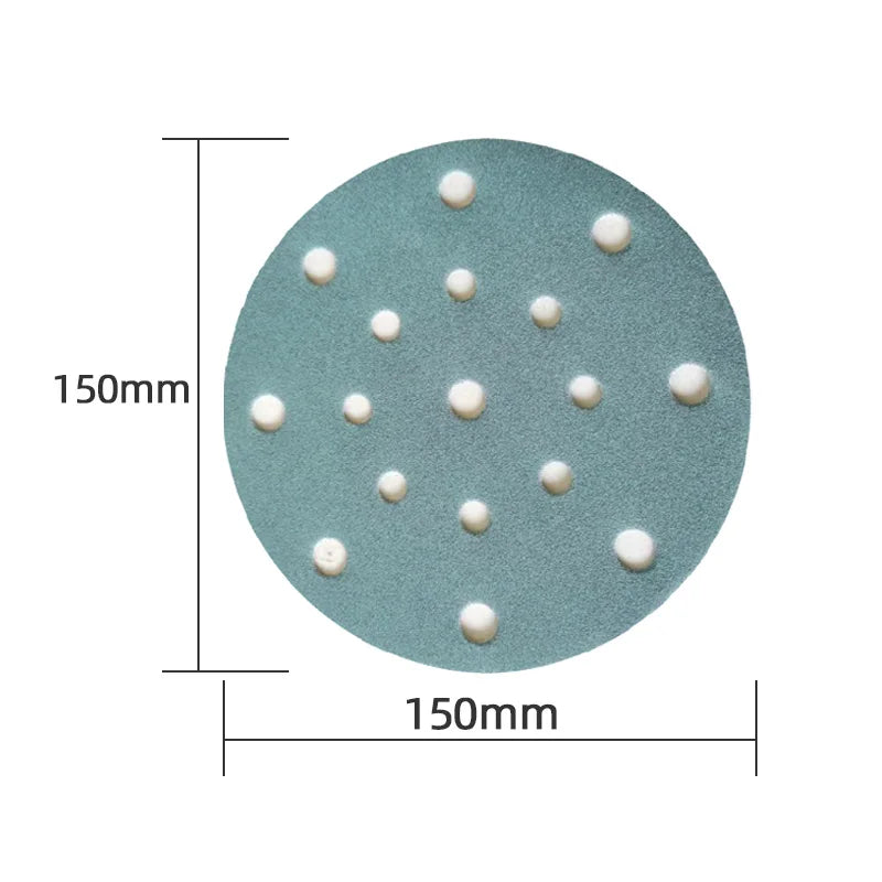 Dischi abrasivi con gancio e anello da 6 pollici 150 mm 17 fori Carta vetrata bagnata/secca all'ossido di alluminio Grana 80-400 per levigatura di vernici auto in legno per auto
