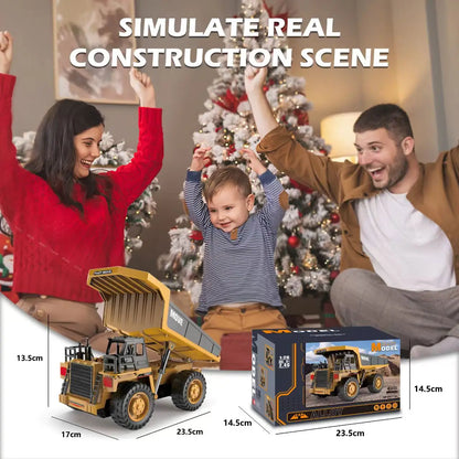 ZWN 1/16 1/20 Escavatore telecomandato Autocarro con cassone ribaltabile Modello RC Auto giocattolo Simulazione professionale in lega Veicolo da costruzione per bambini