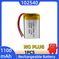 Batteria al litio 3,7 V 102540, 1100 mAh, batterie polimeriche + scheda di protezione PCB per localizzatore GPS, dispositivi MP3/MP4, batteria ricaricabile.
