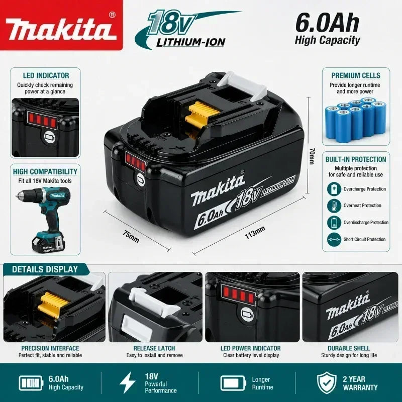 Idropulitrice Portatile a Batteria Makita DHW180 18V per Auto, Moto, Giardino e Patio - Compatibile con Batterie Makita 18V - Disponibilità EU