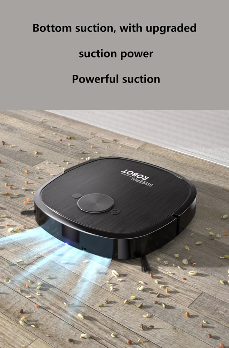 Nuovo Robot Aspirapolvere 3-in-1 Lenovo con Ricarica USB, Robot Domestico Completamente Automatico per Spazzare, Aspirare e Lavare 2026