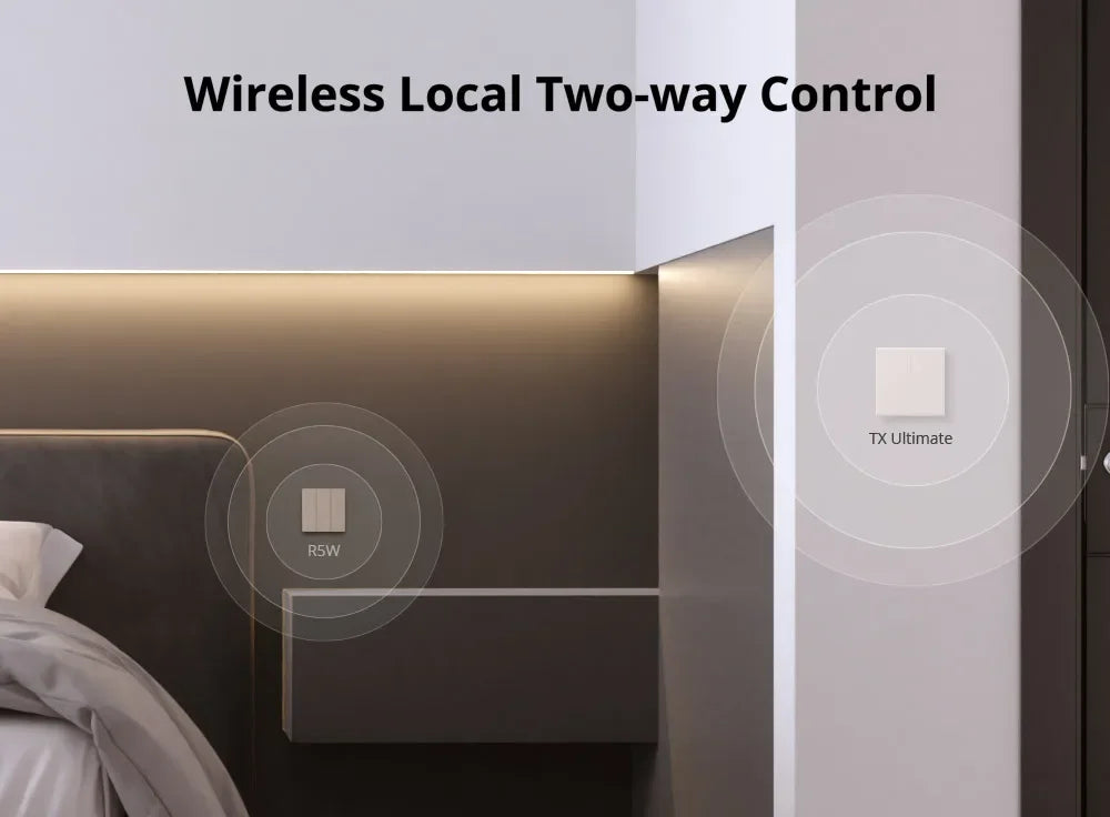 Sonoff TX Ultimate SONOFF T5 86 Interruttore da parete Sonoff Accesso completamente touch Bordo luminoso a LED Telecomando multi-sensorio tramite EWeLink