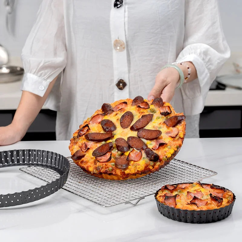 5/8/9 pollici Tortiera Perforata PIZZA Pan Antiaderente Torta Alla Frutta Stampi Per Torte Teglia Fondo Teglia Da Forno Bakeware Strumenti