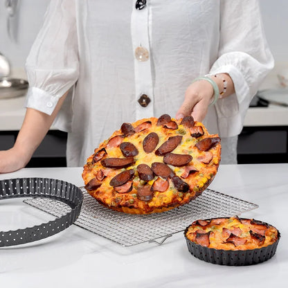 5/8/9 pollici Tortiera Perforata PIZZA Pan Antiaderente Torta Alla Frutta Stampi Per Torte Teglia Fondo Teglia Da Forno Bakeware Strumenti