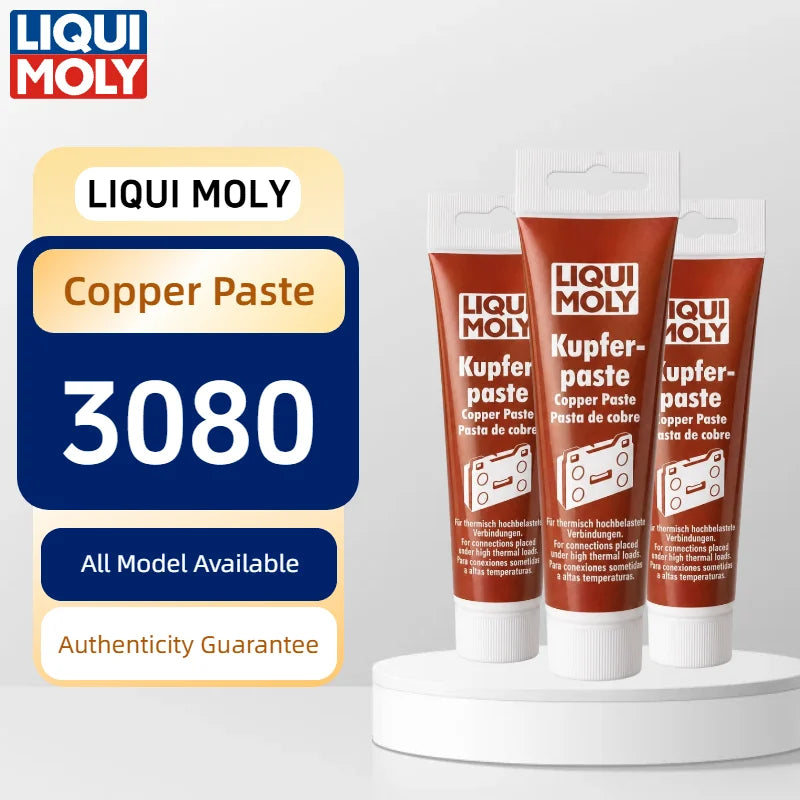 LIQUI MOLY 3080 Pasta di Rame 100g, Grasso Lubrificante Antiaderente ad Alta Temperatura per Bulloni di Scarico, Filettature di Candele, Parti del Freno