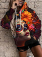 Felpe con cappuccio a tema Halloween, con stampa 3D di scheletro e teschio, abbigliamento casual da strada per donna, felpe ampie, felpe con cappuccio, top femminili, abbigliamento.