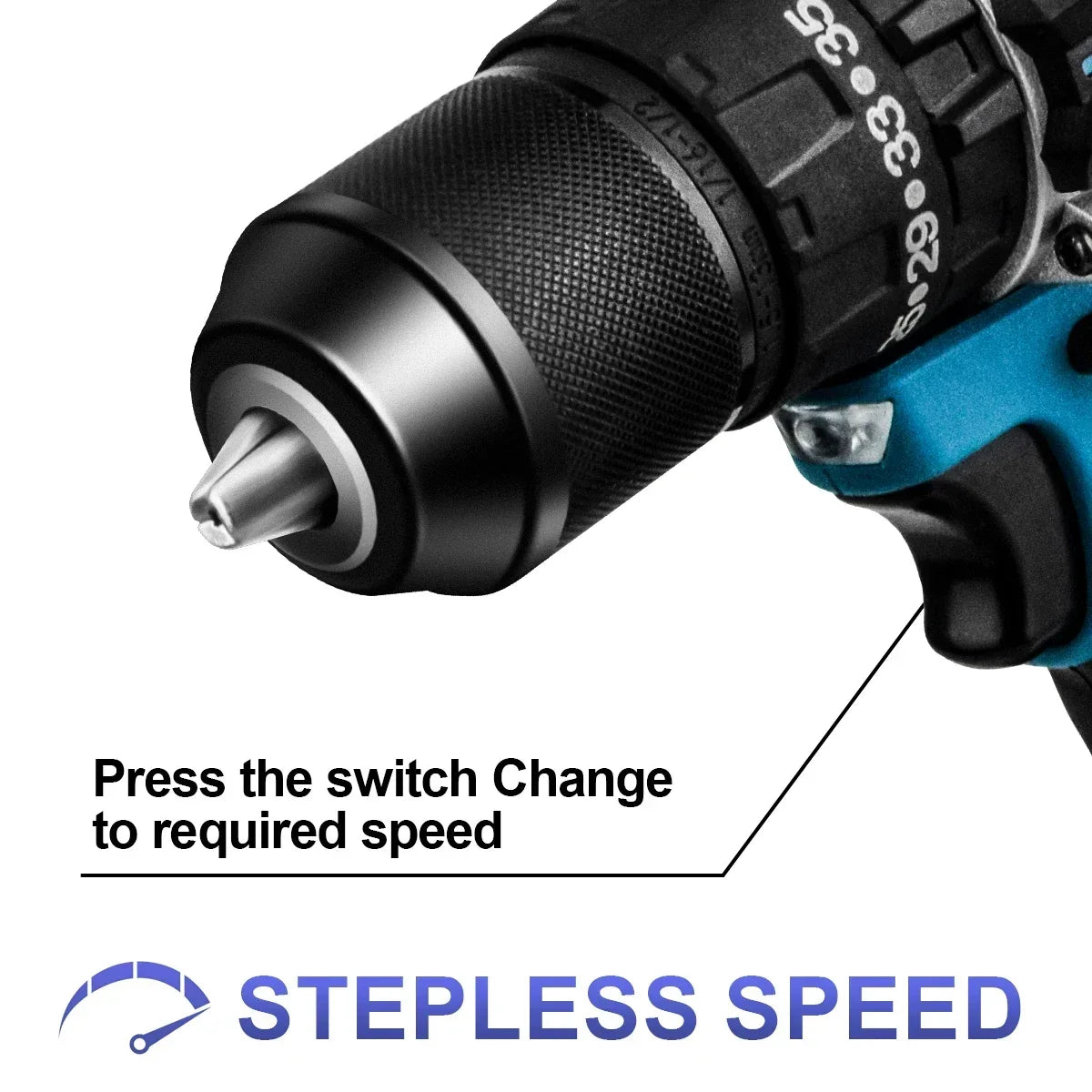 Trapano avvitatore a percussione Makita DDF487 da 13 mm, brushless, per uso domestico, 18V agli ioni di litio, con elevata coppia, compatibile con batteria Makita 18V.