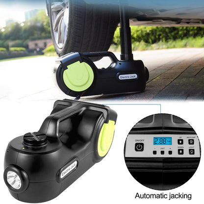 SucceBuy 5T 12V Kit cric per auto elettrica + avvitatore a percussione Luce a LED Martinetto idraulico portatile 13,5-36 CM Strumento di riparazione auto per sollevamento pneumatici