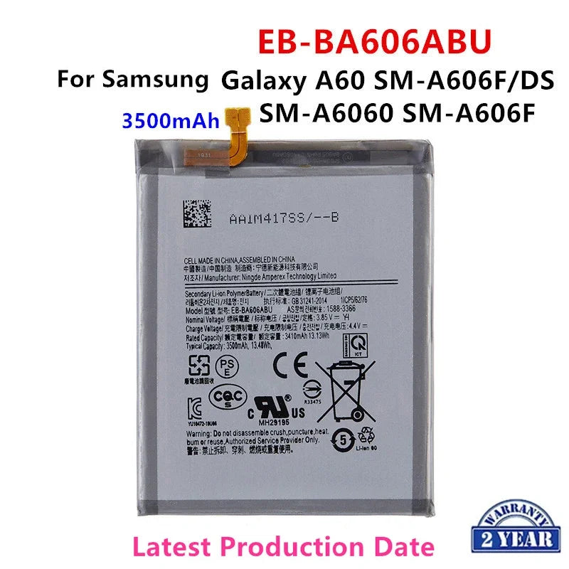 Nuovissima batteria EB-BA606ABU 3500mAh per batterie Samsung Galaxy A60 SM-A606F/DS SM-A6060 SM-A606F