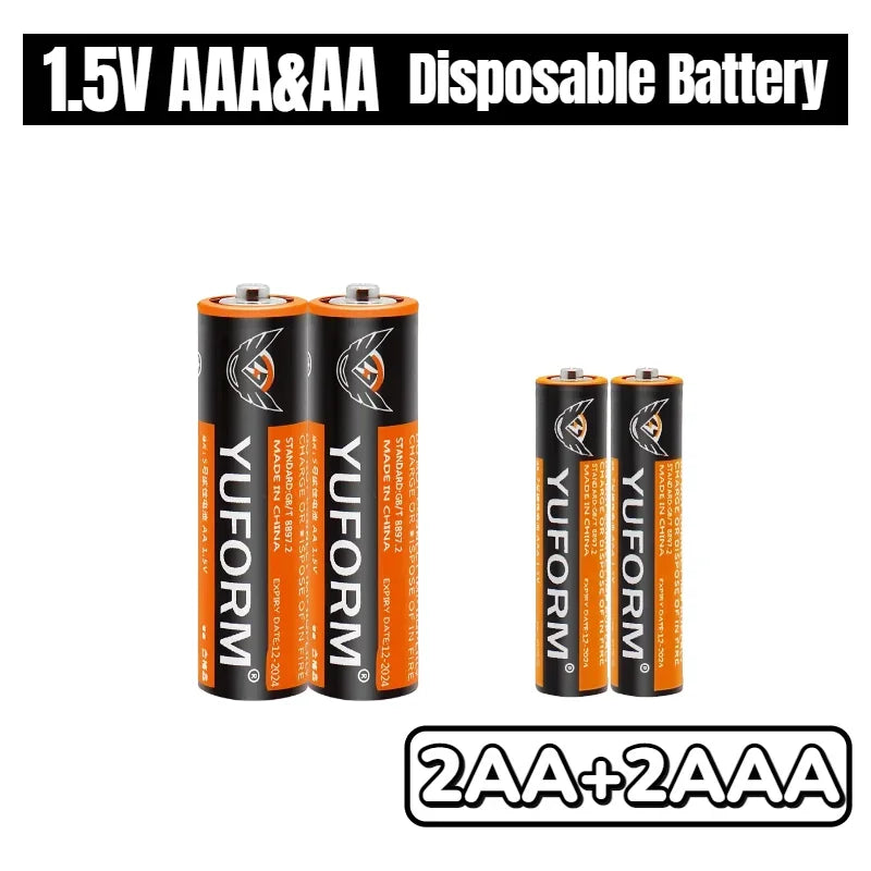 Batterie al carbonio zinco AA AAA da 1,5 V, confezione da 40 all'ingrosso per giocattoli, orologi, telecomandi, alimentazione di lunga durata, a prova di perdite