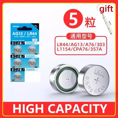 2-60 pz AG13 LR44 batteria al litio L1154 RW82 SR1154 SP76 pila SR44 batterie a bottone A76 LR1154 GP7 moneta cellulare per Watch1.55V