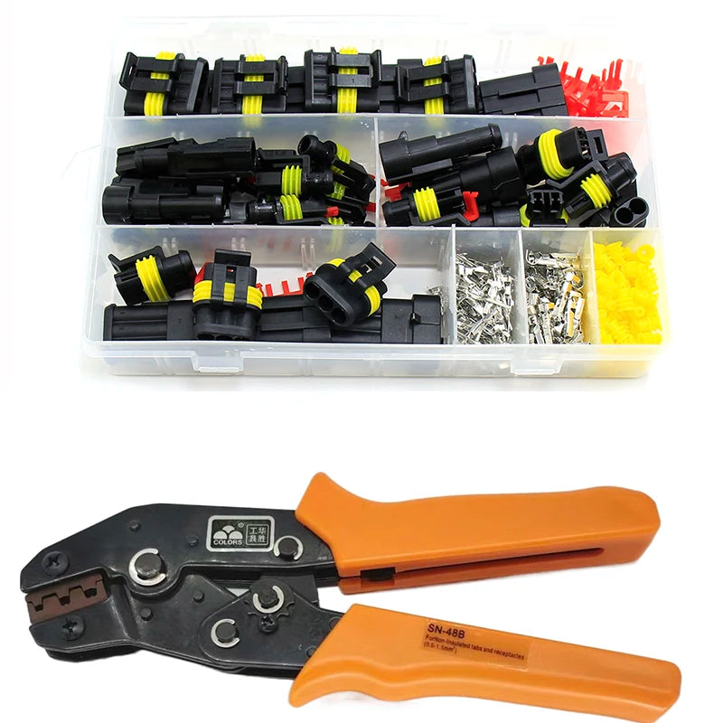 Kit connettori impermeabili Cavo automobilistico Connettore rapido Elettrico nel cablaggio dell'auto Presa di tenuta automatica 1 2 3 4 5 Kit spina a 6 pin Way