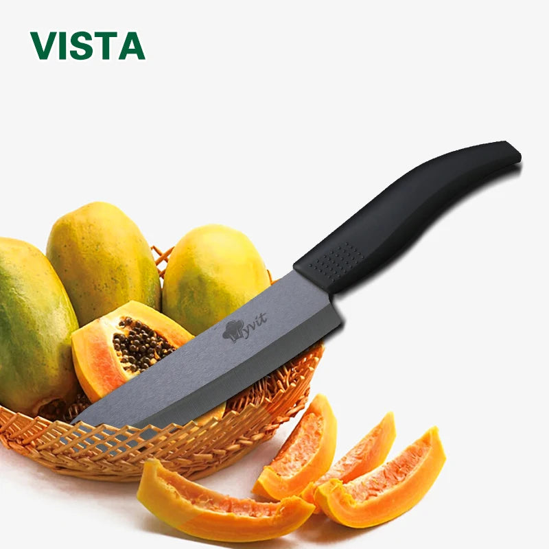 Set di Coltelli in Ceramica da 3, 4, 5, 6 Pezzi con Protezioni per le Lame, Coltelli Antiruggine per Frutta, Verdura, Formaggio e Carne